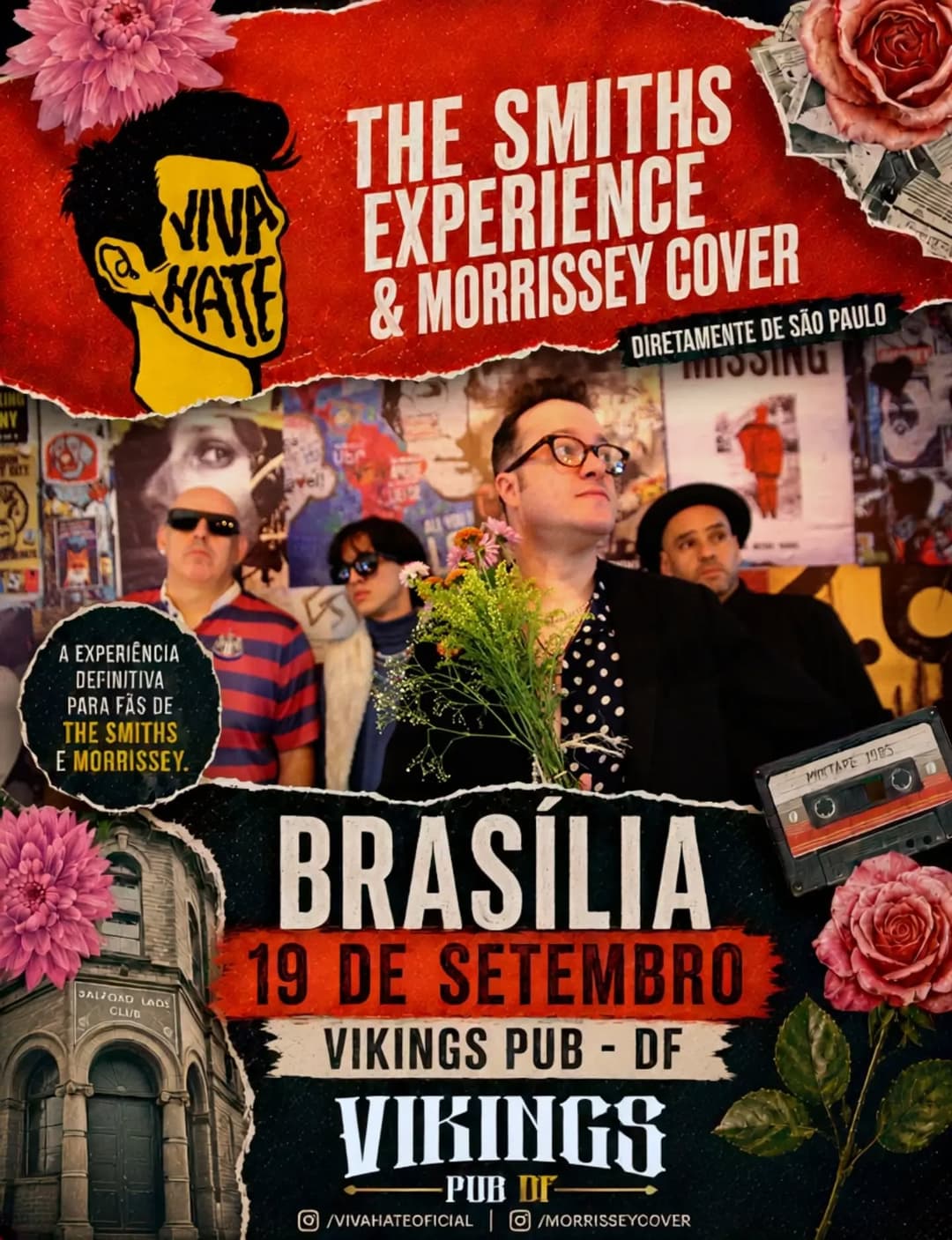 Flyer de Viva Hate, Almanak e Leo Machado