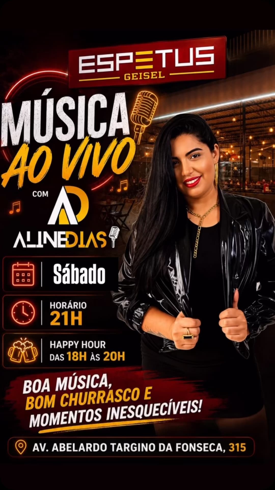 Flyer de Aline Dias
