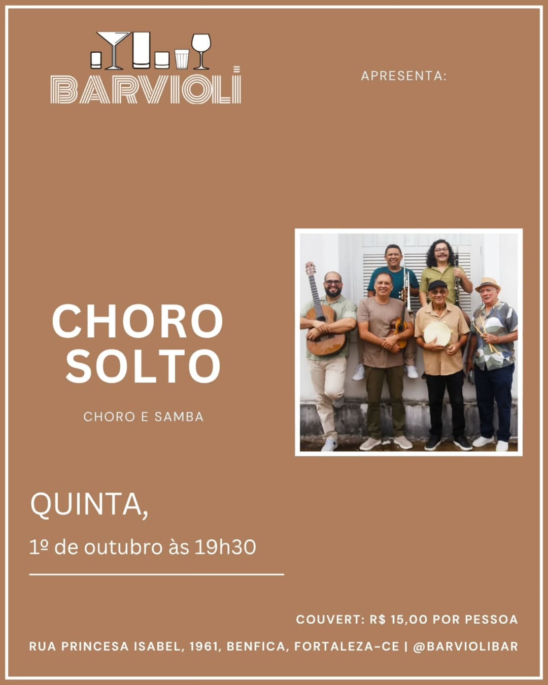 Flyer de Choro Solto
