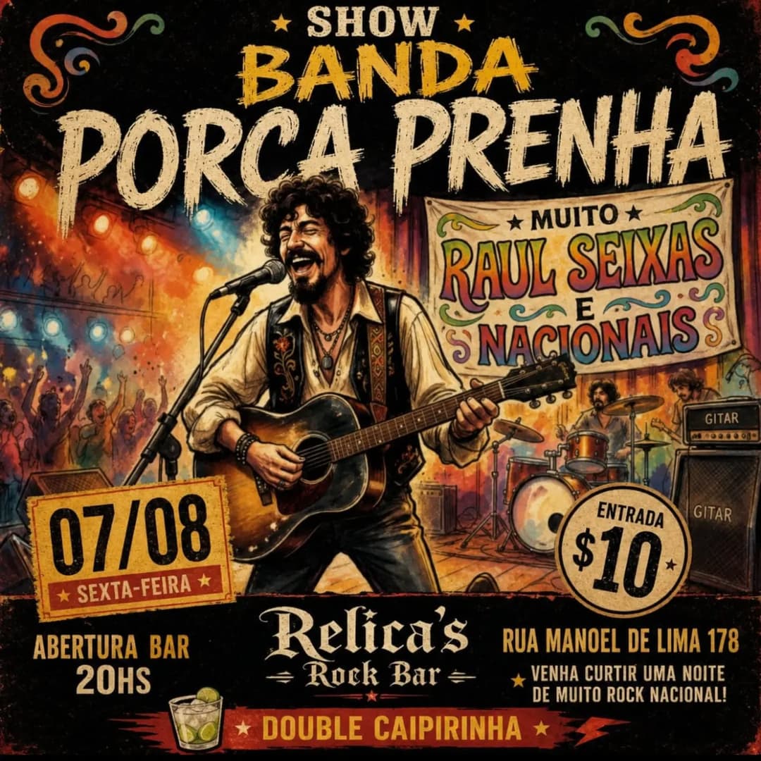 Flyer de Banda Porca Prenha