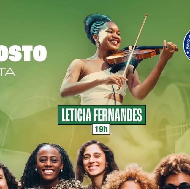 Flyer de Leticia Fernandes e Samba Que Elas Querem