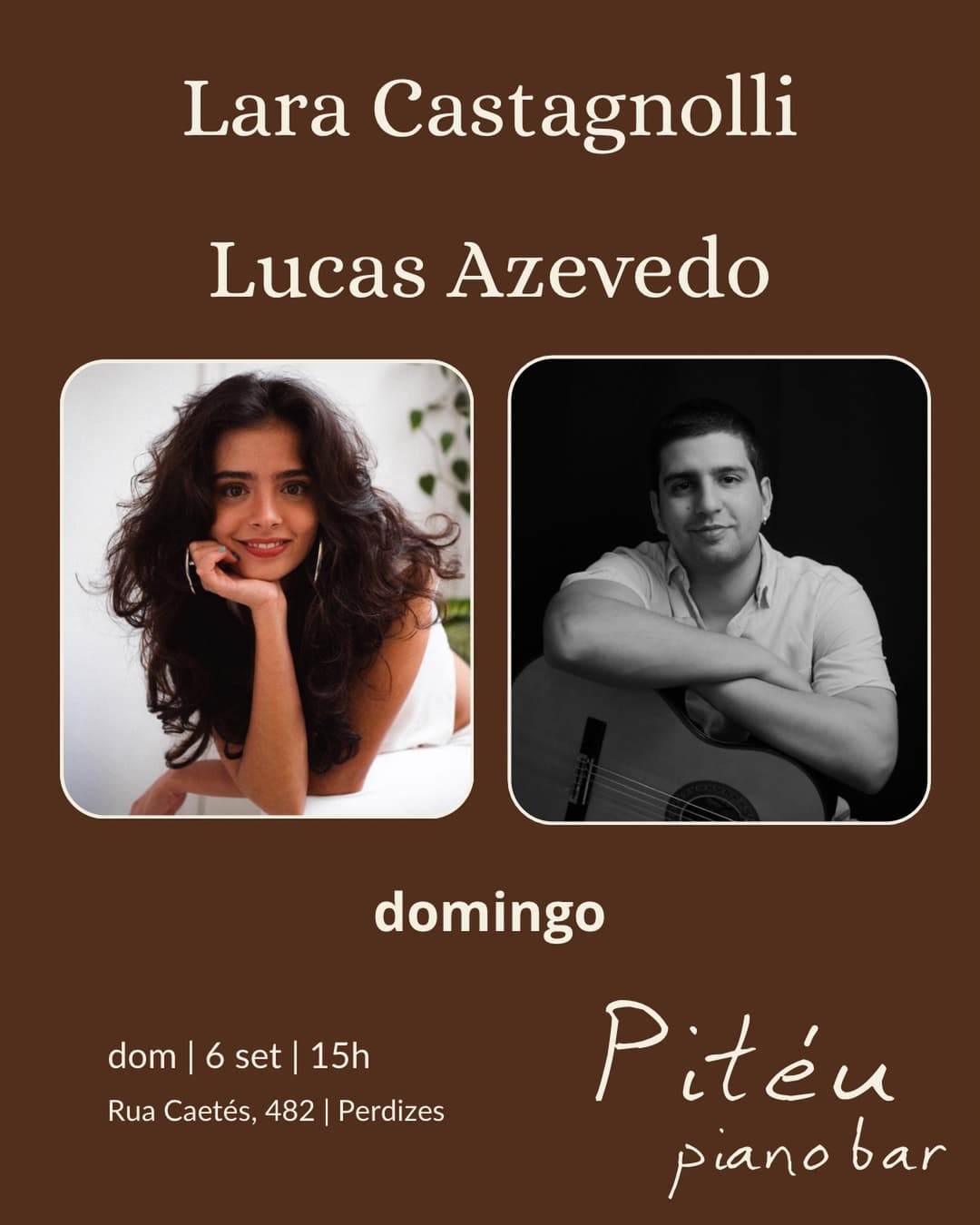 Flyer de Lara e Lucas de Azevedo