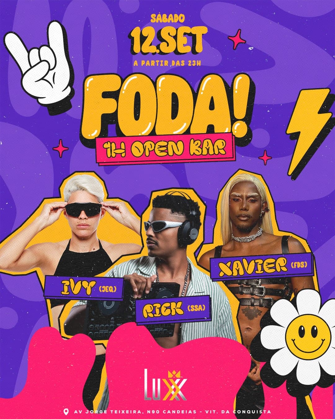 Flyer de Rick - Salvador e mais 2 artistas