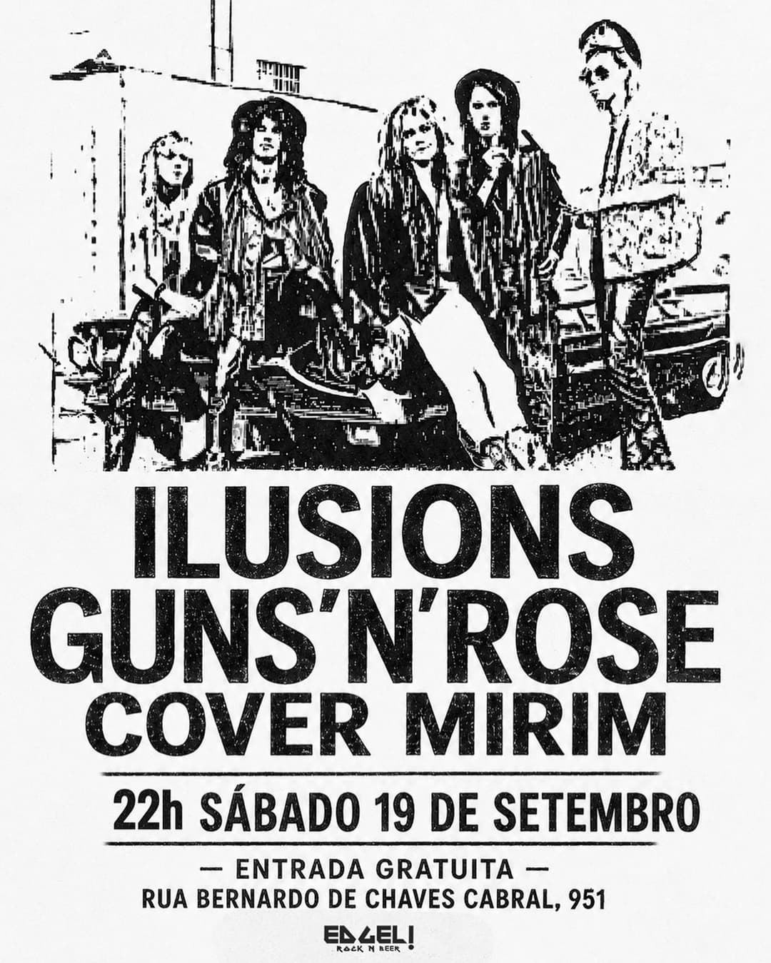 Flyer de ILUSIONS - Guns N' Roses Cover Mirim