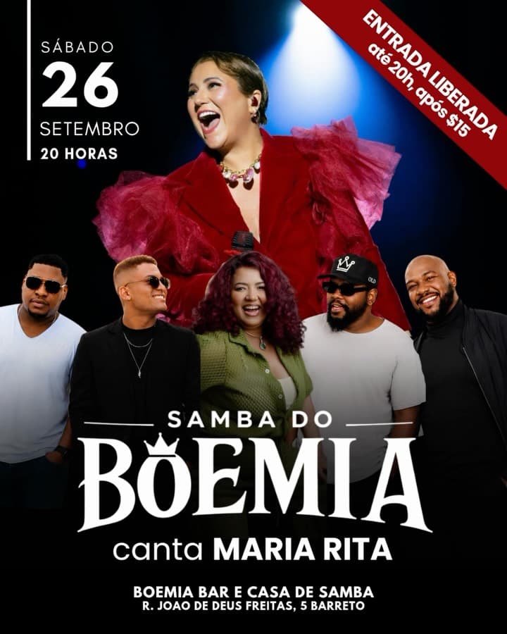 Flyer de Samba do Boemia