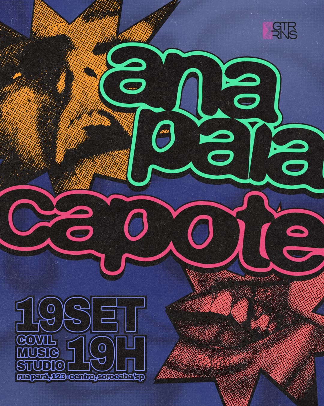 Flyer de Capote e Ana Paia