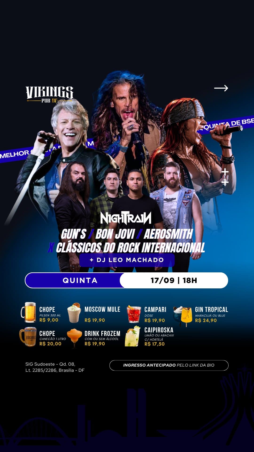 Flyer de Banda Nightrain