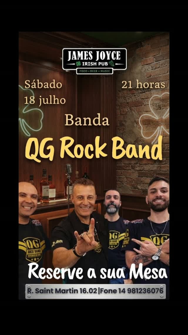 Flyer de QG Rock Band