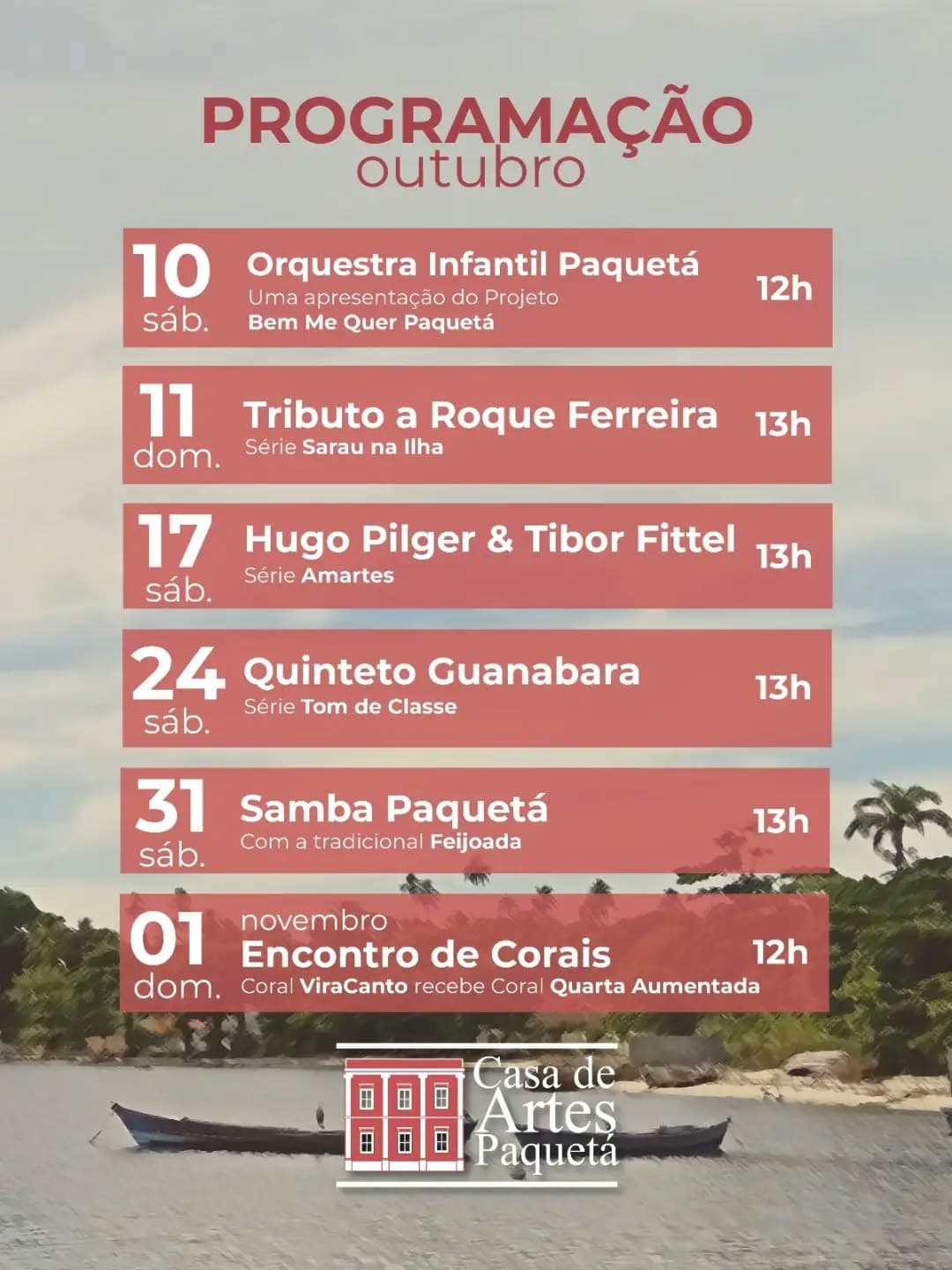 Flyer de Sarau na Ilha