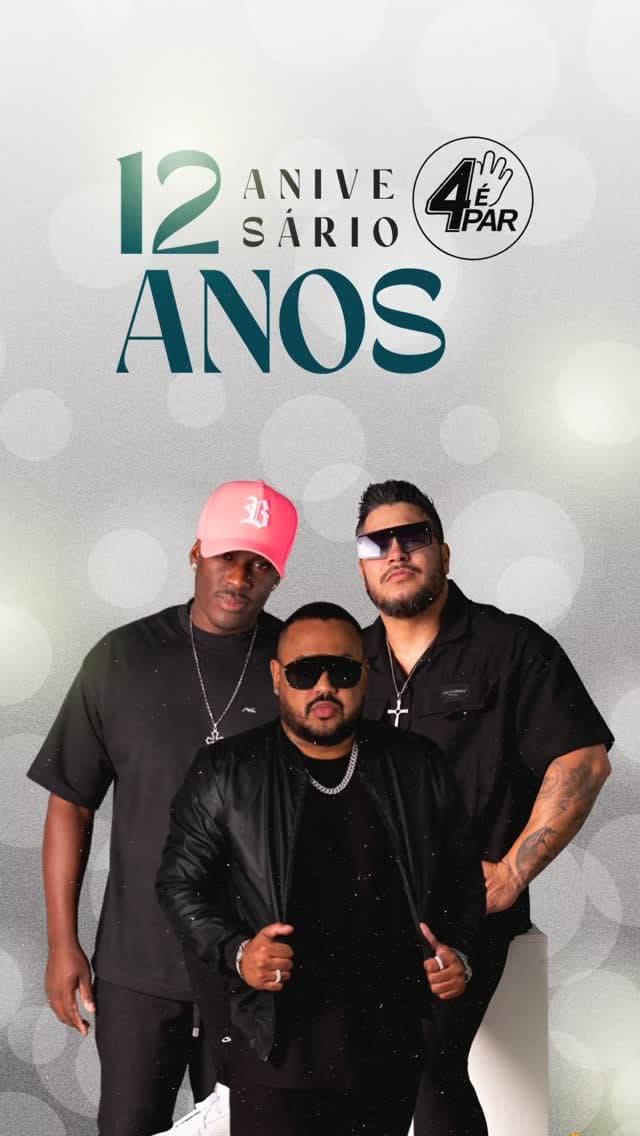 Flyer de 4éPAR, Deboo, Dj Baya e Aniversário 4 é Par