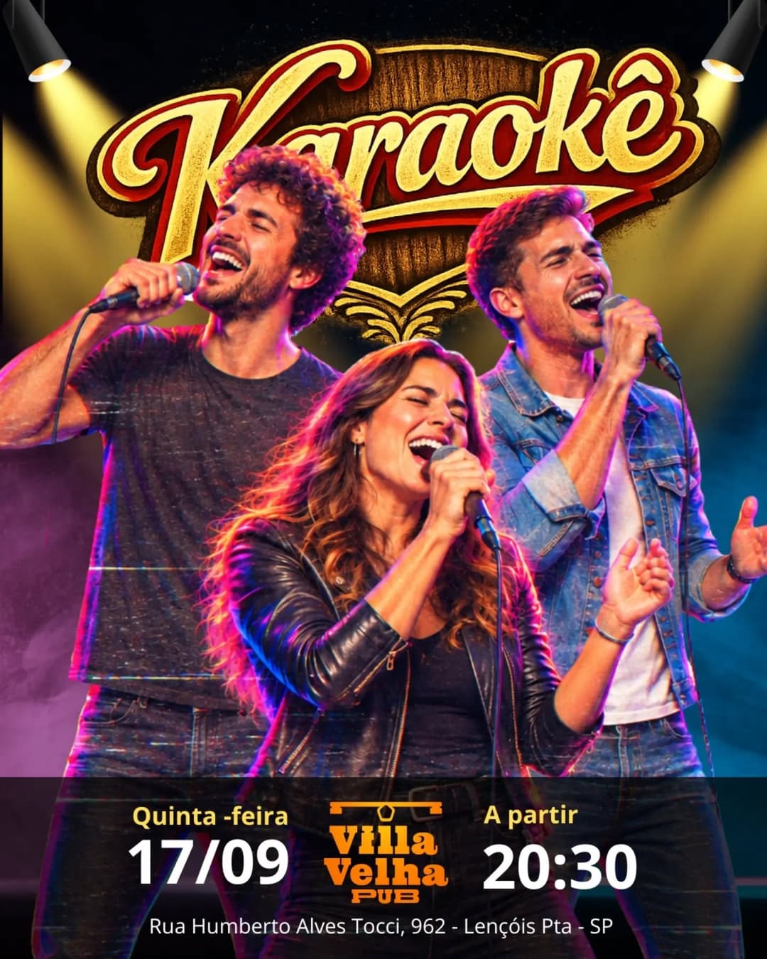 Flyer de Via Rádio e Nando Hueb