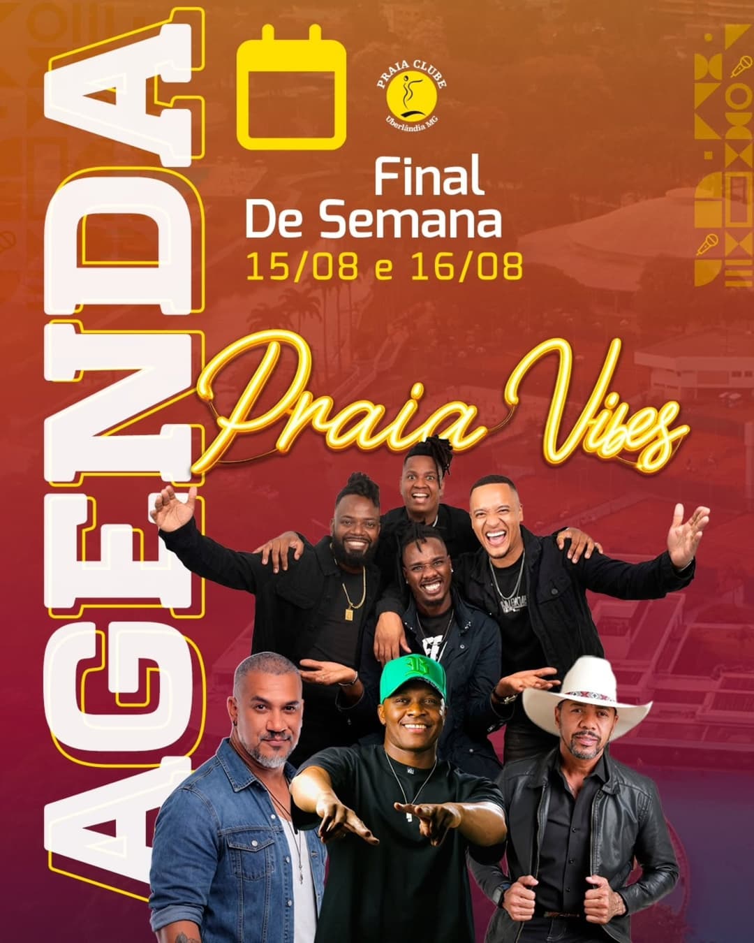 Flyer de Grupo Sambak, Rock Brothers Band, Paulo César e Dídio