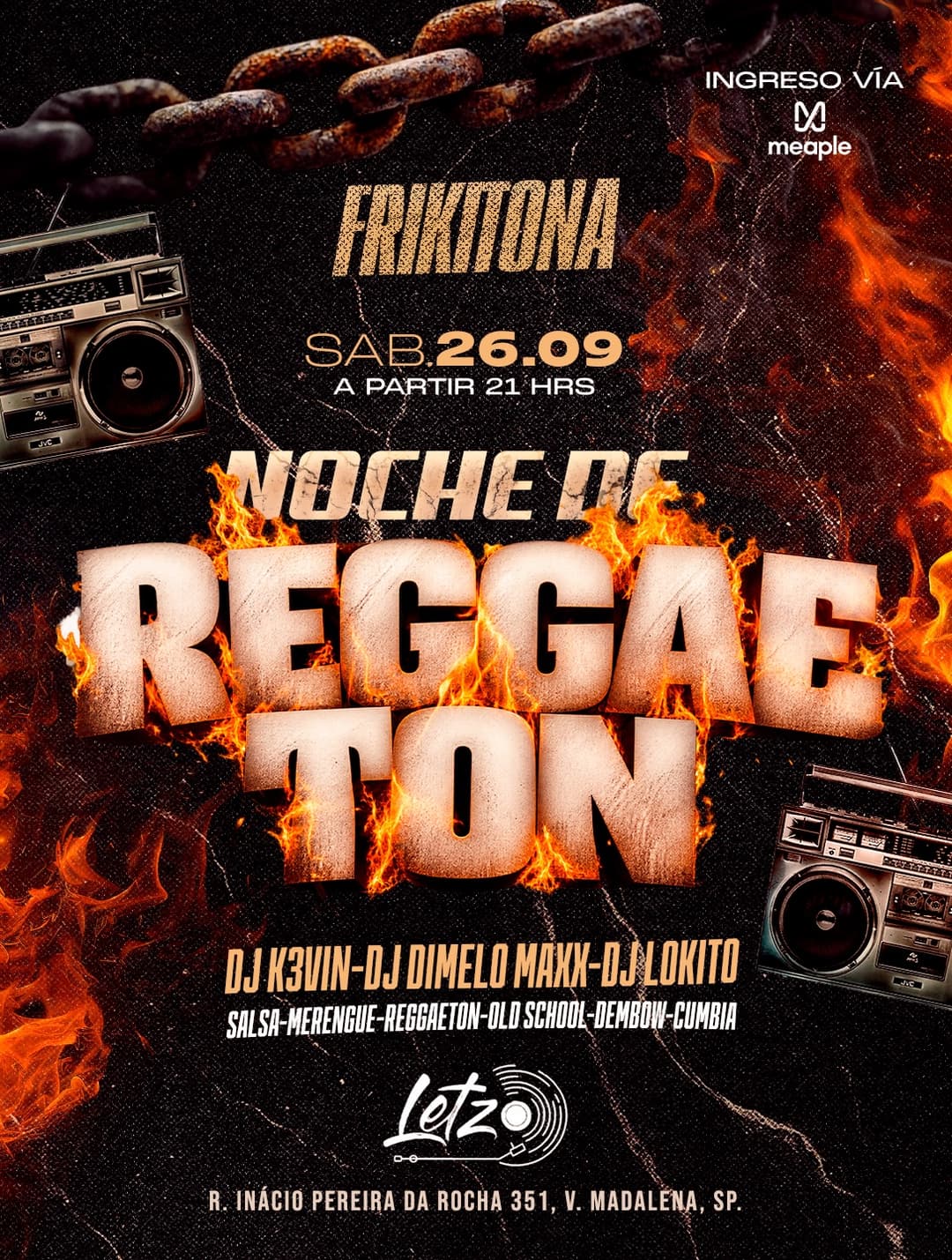 Flyer de Kevin Soto Soria, DJ Dimelo Maxx e DJ Lokito