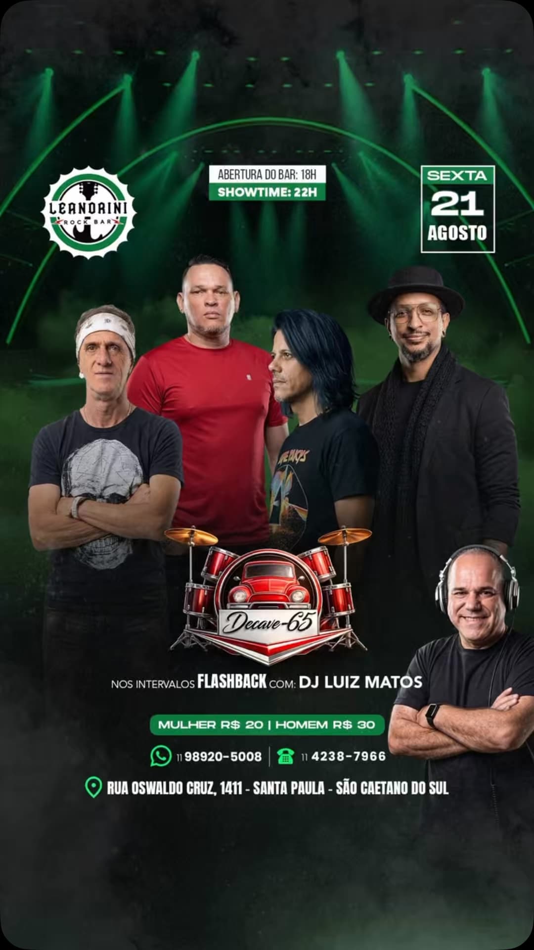 Flyer de Decave65 e DJ LUIZ MATOS