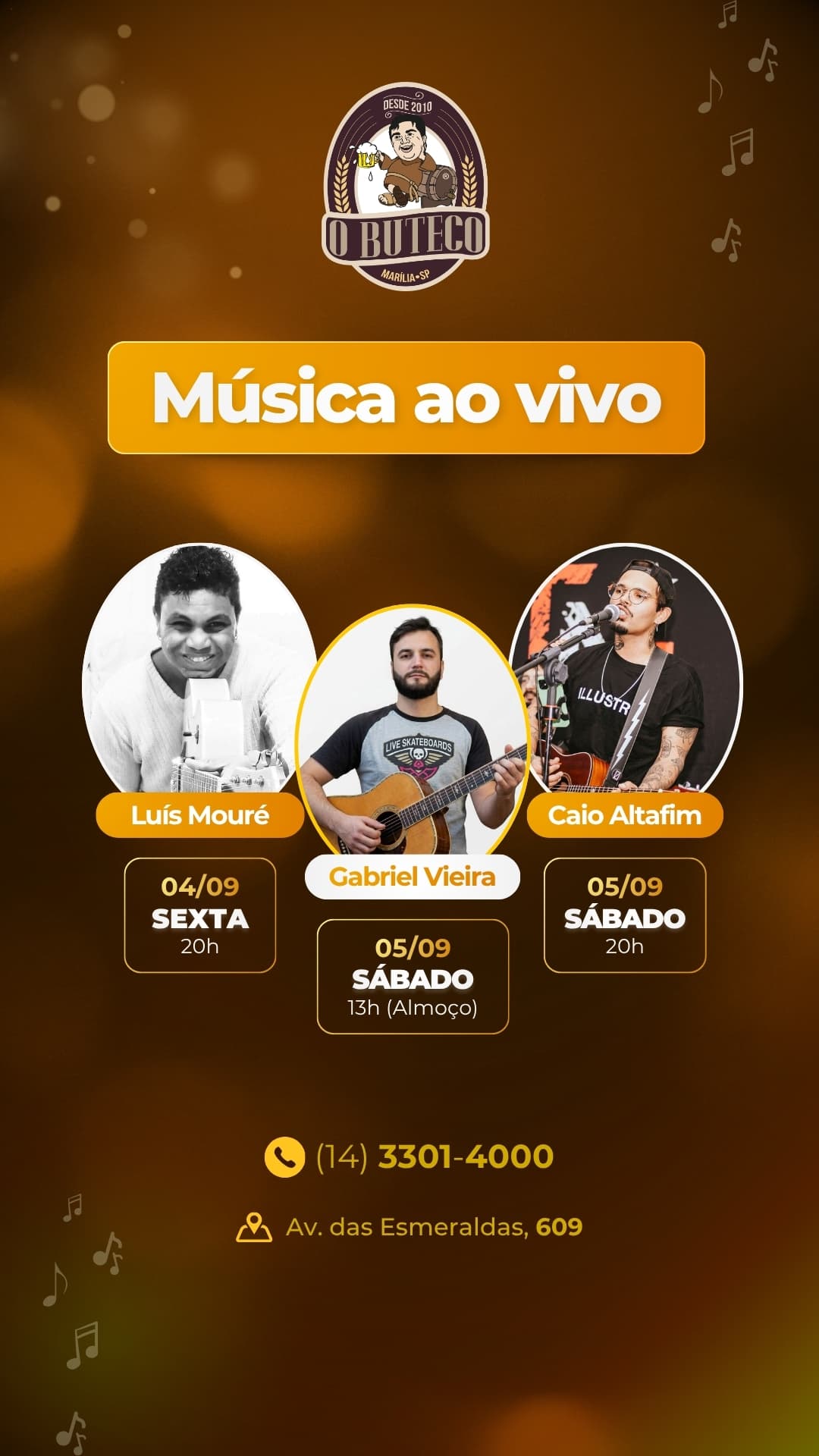 Flyer de Gabriel Vieira e Caio Altafim