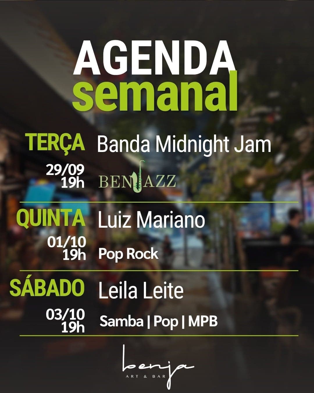 Flyer de Banda Midnight Jam