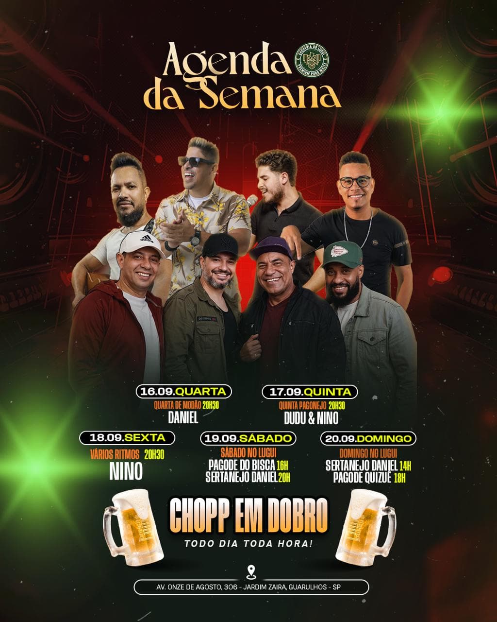 Flyer de Bisca e Daniel
