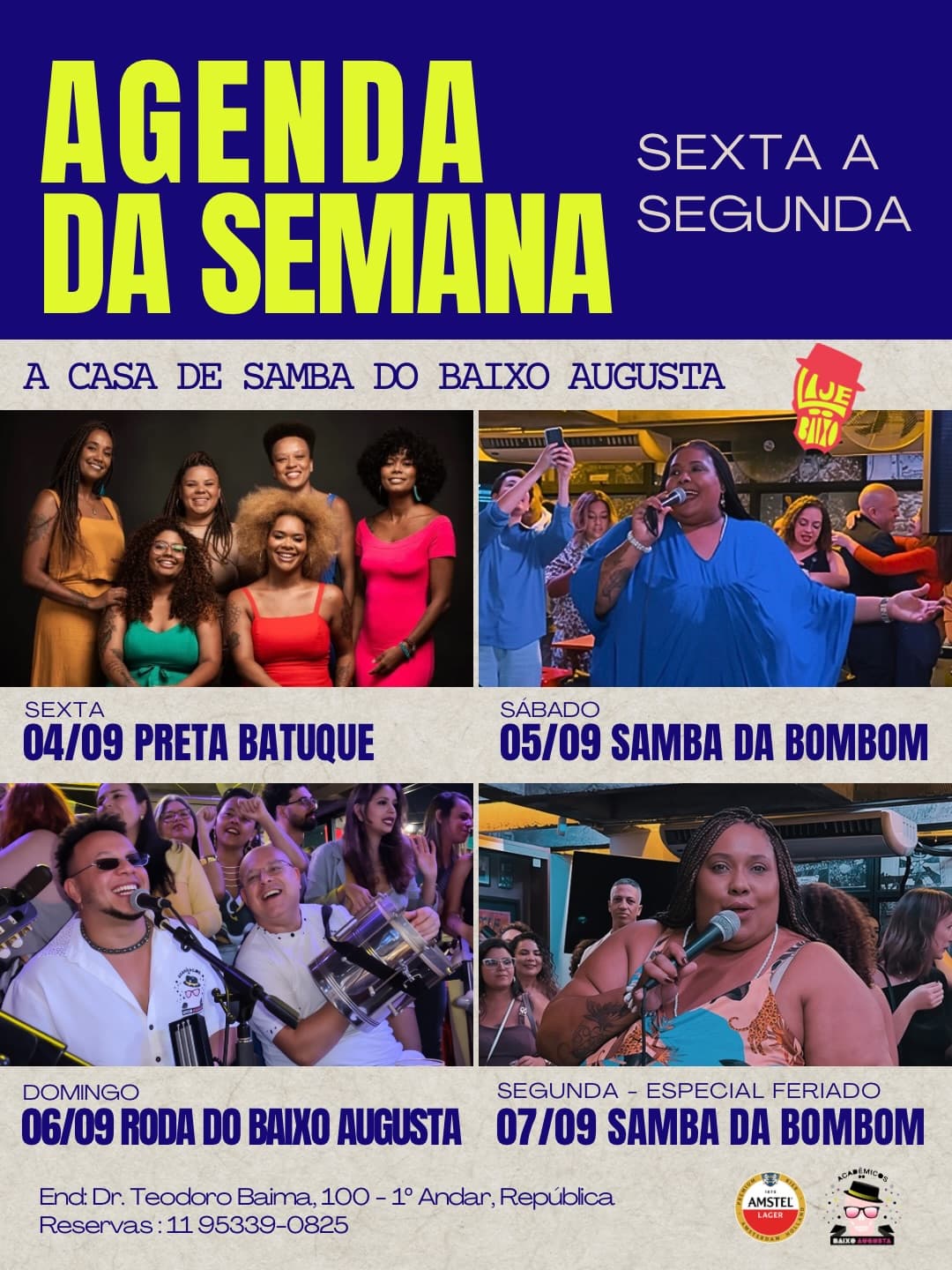 Flyer de Tradicional Roda do Baixo Augusta