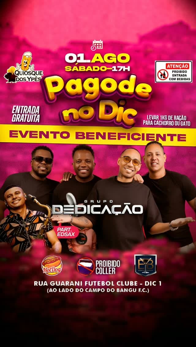 Flyer de Grupo Dedicação e Edsax