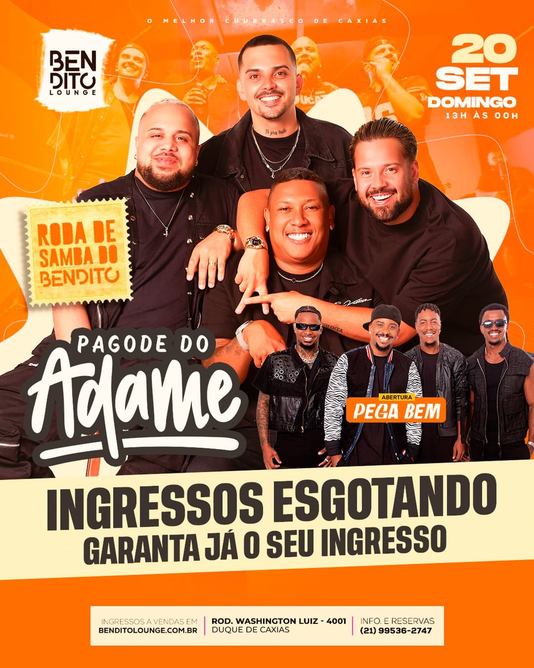 Flyer de Pagode do Adame