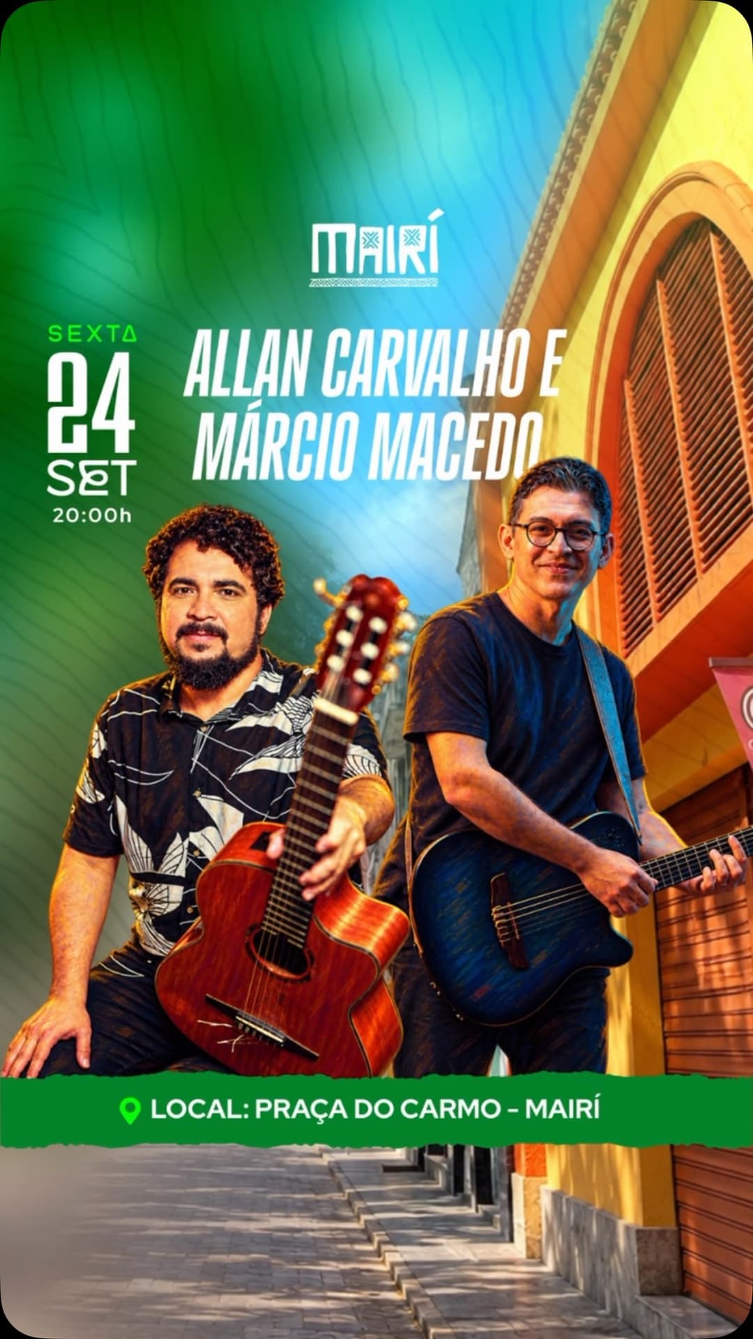 Flyer de Allan Carvalho e Márcio Macedo