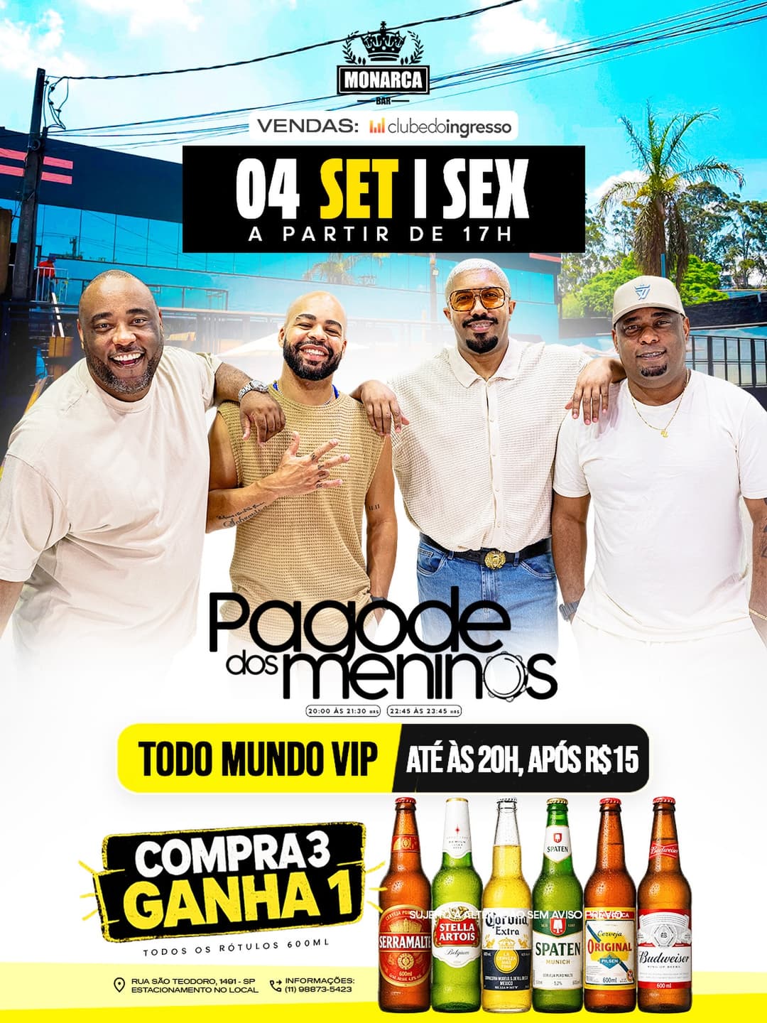 Flyer de Pagode dos Meninos