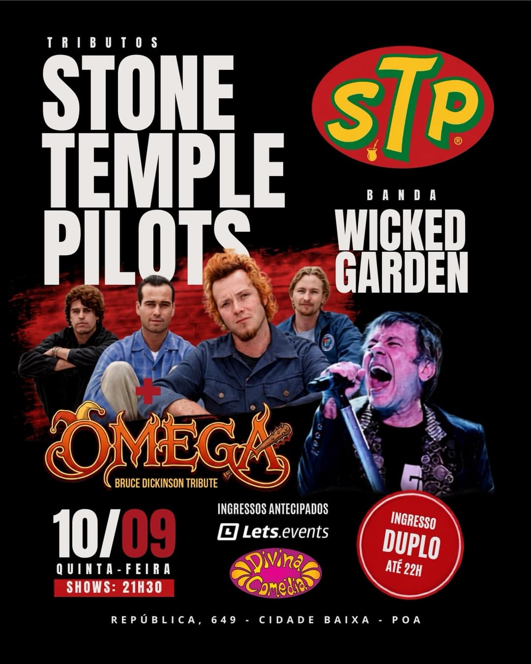 Flyer de Wicked Garden e Omega