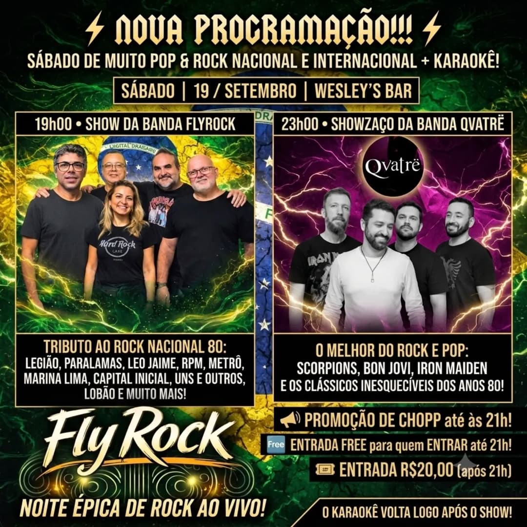 Flyer de FlyRock e Qvatre
