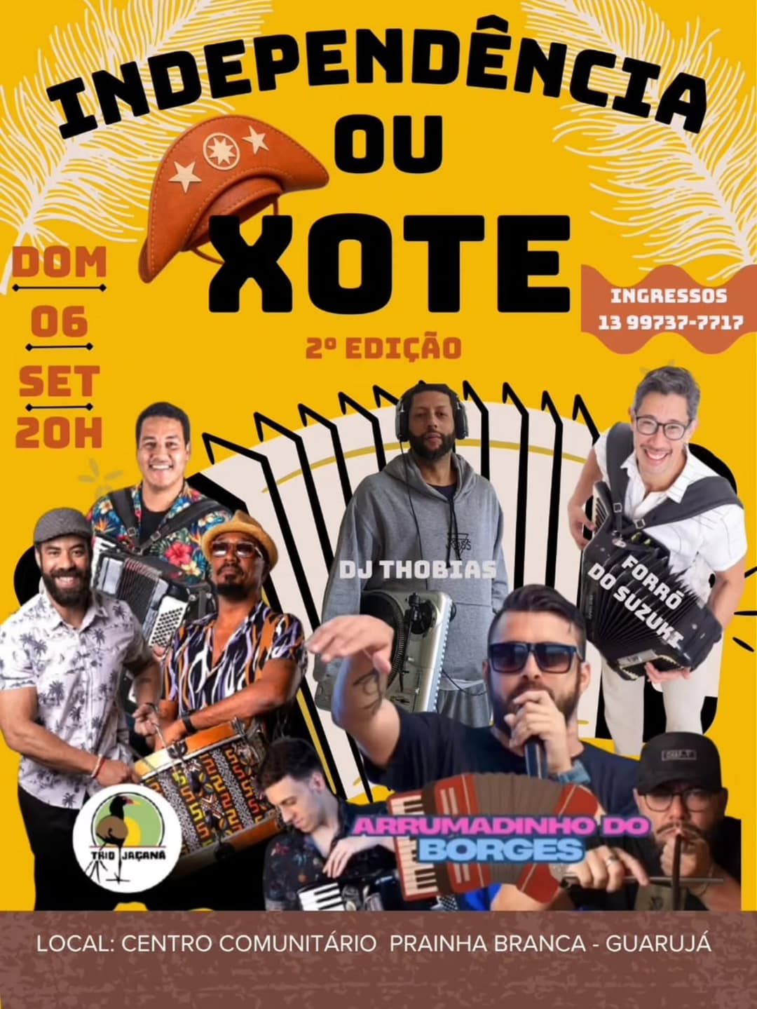 Flyer de Thobias Silva, Rodrigo Suzuki e mais 3 artistas