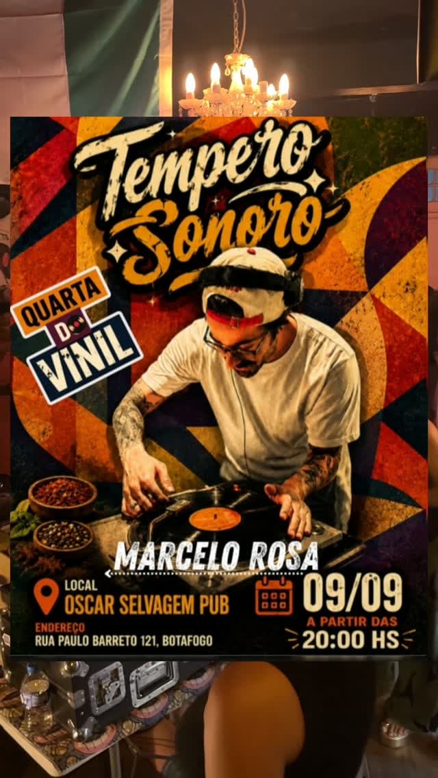 Flyer de Tempero Sonoro, Allan Casimiro, Lion D e Marcelo Rosa