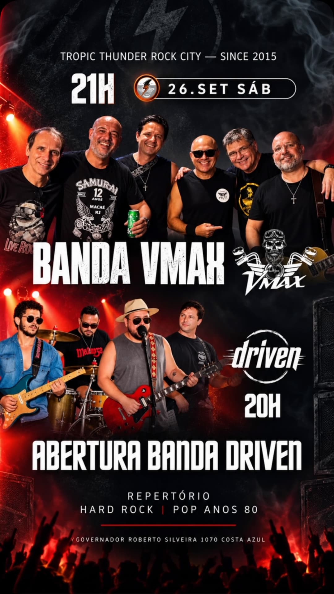 Flyer de Banda VMAX e Banda Driven