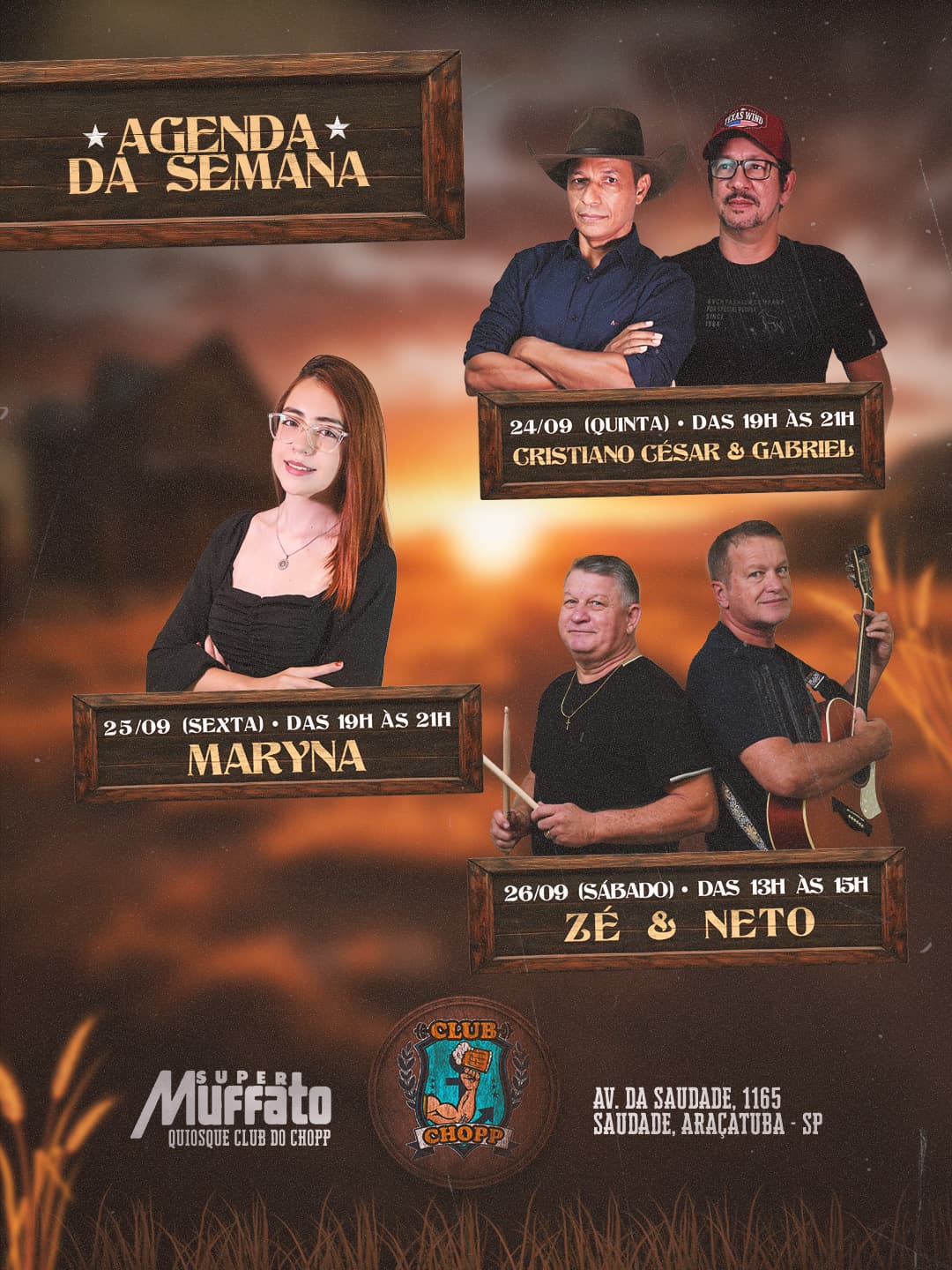Flyer de Cristiano César & Gabriel