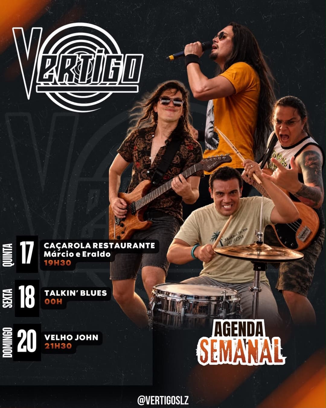 Flyer de Banda Vertigo