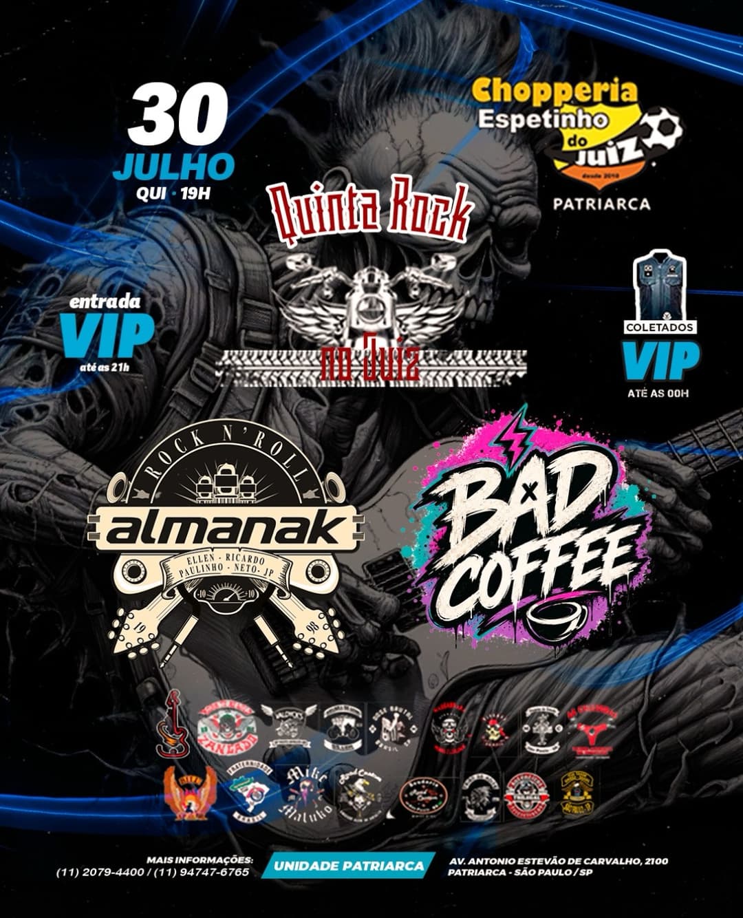 Flyer de Almanak e Bad Coffee