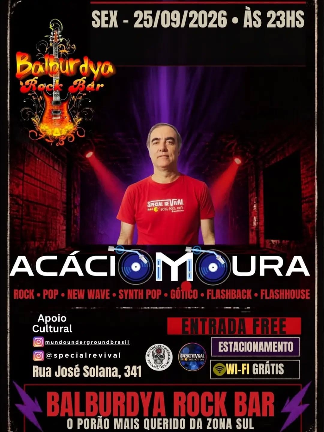Flyer de Acacio Moura