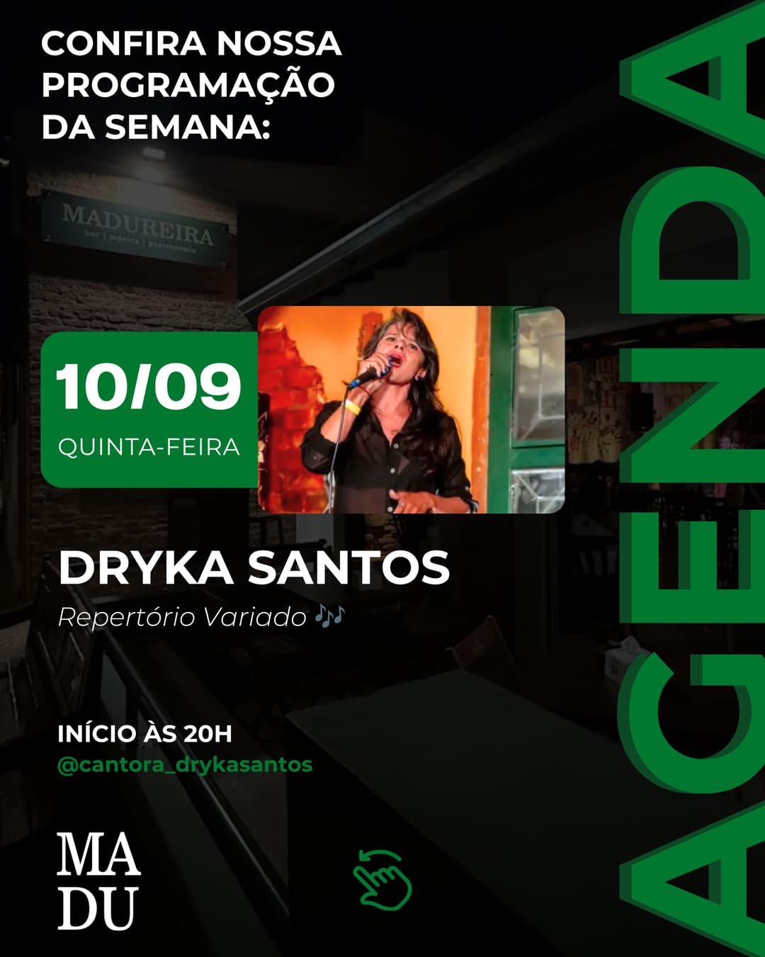Flyer de Dryka Santos