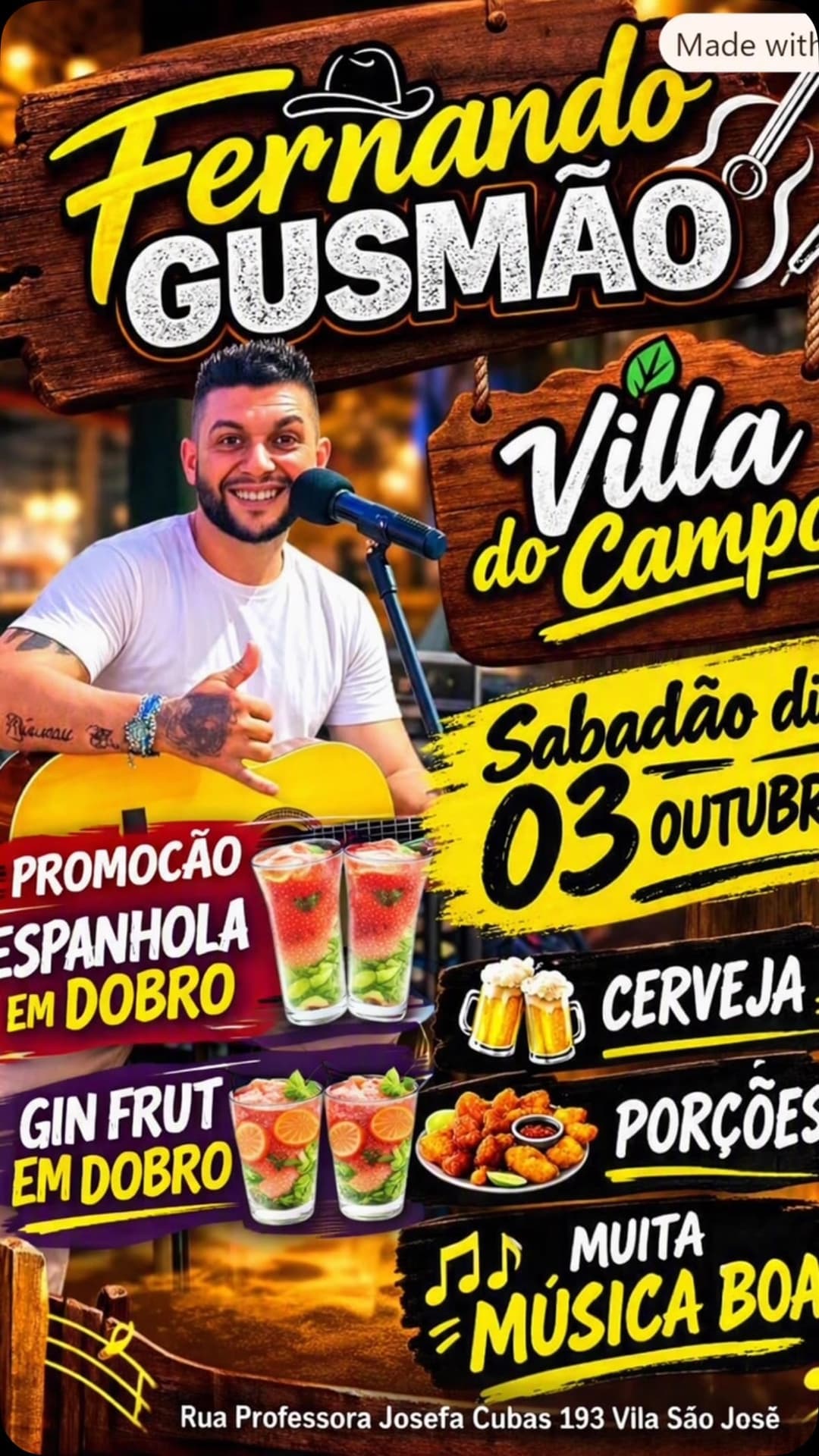 Flyer de Fernando Gusmão