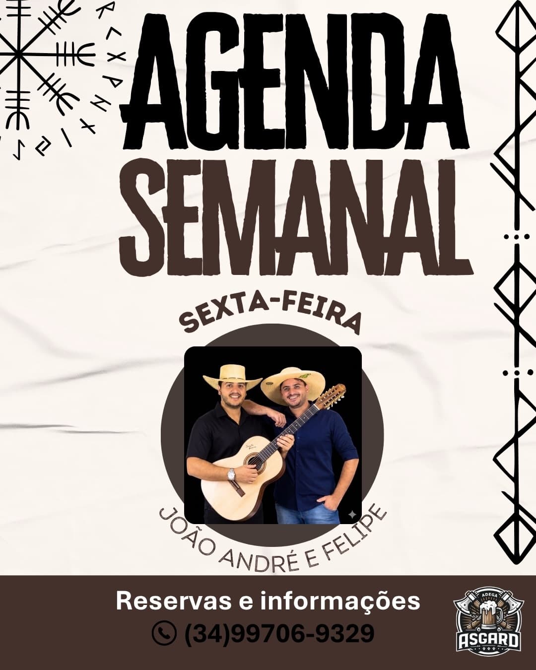 Flyer de João André & Felipe