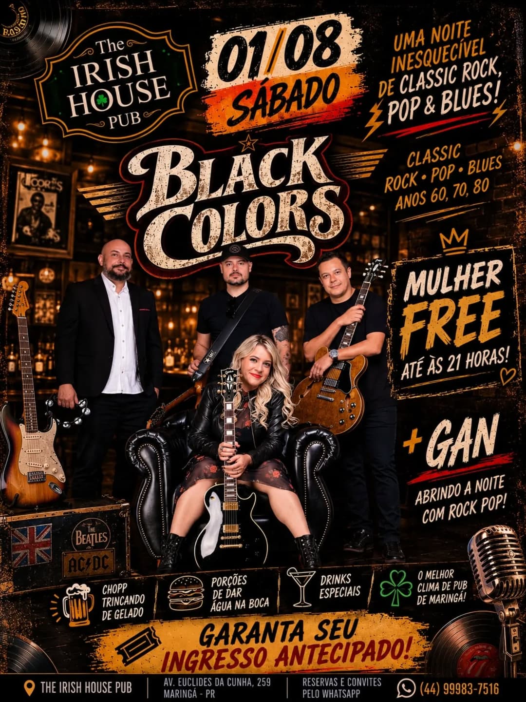 Flyer de Gan e BLACK COLORS