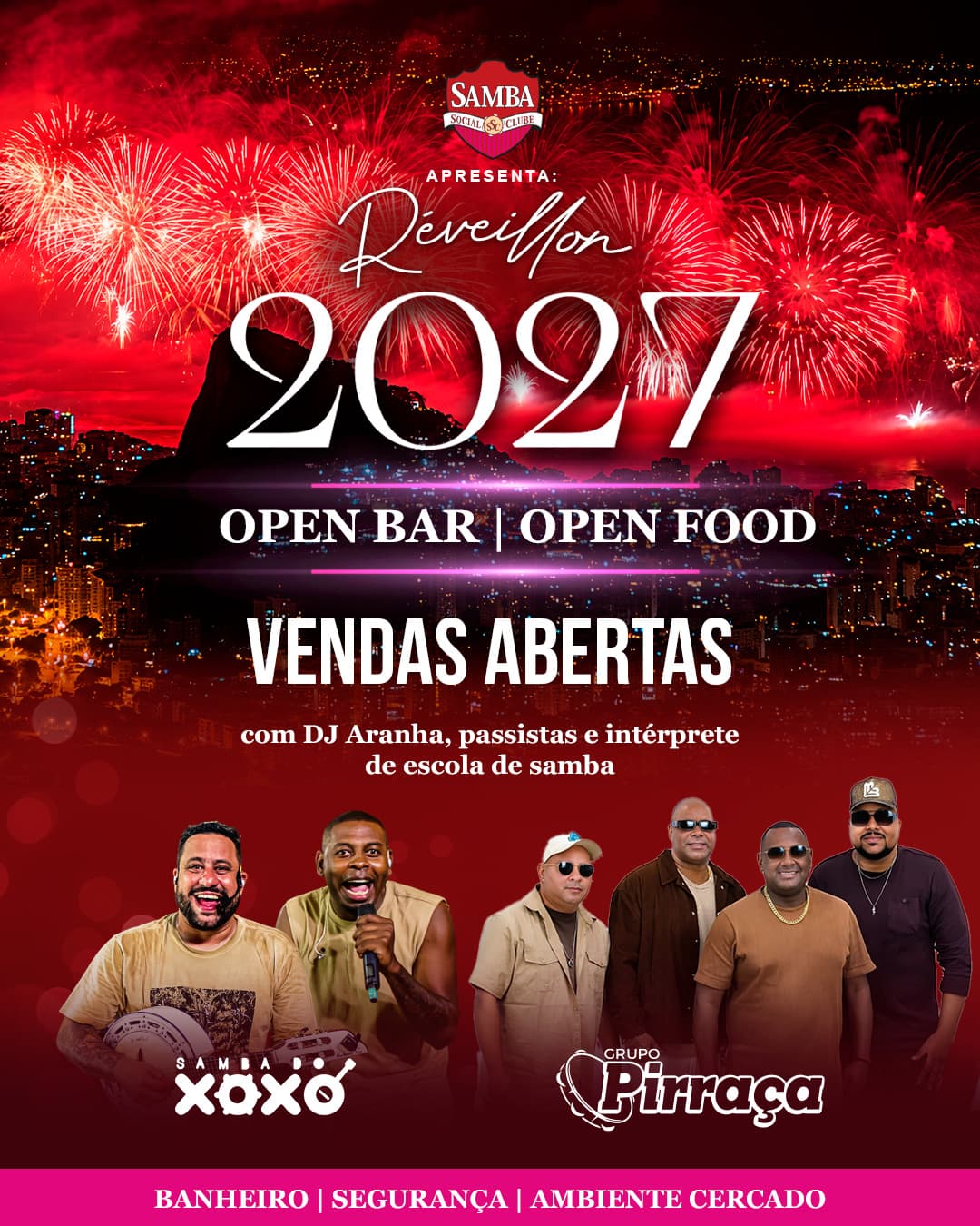 Flyer de Samba do Xoxó e Gr Pirraça
