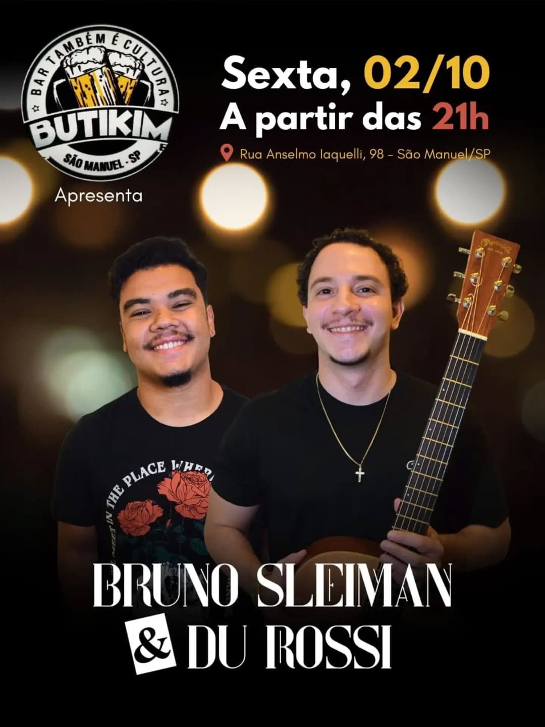 Flyer de Bruno Sleiman e Du Rossi
