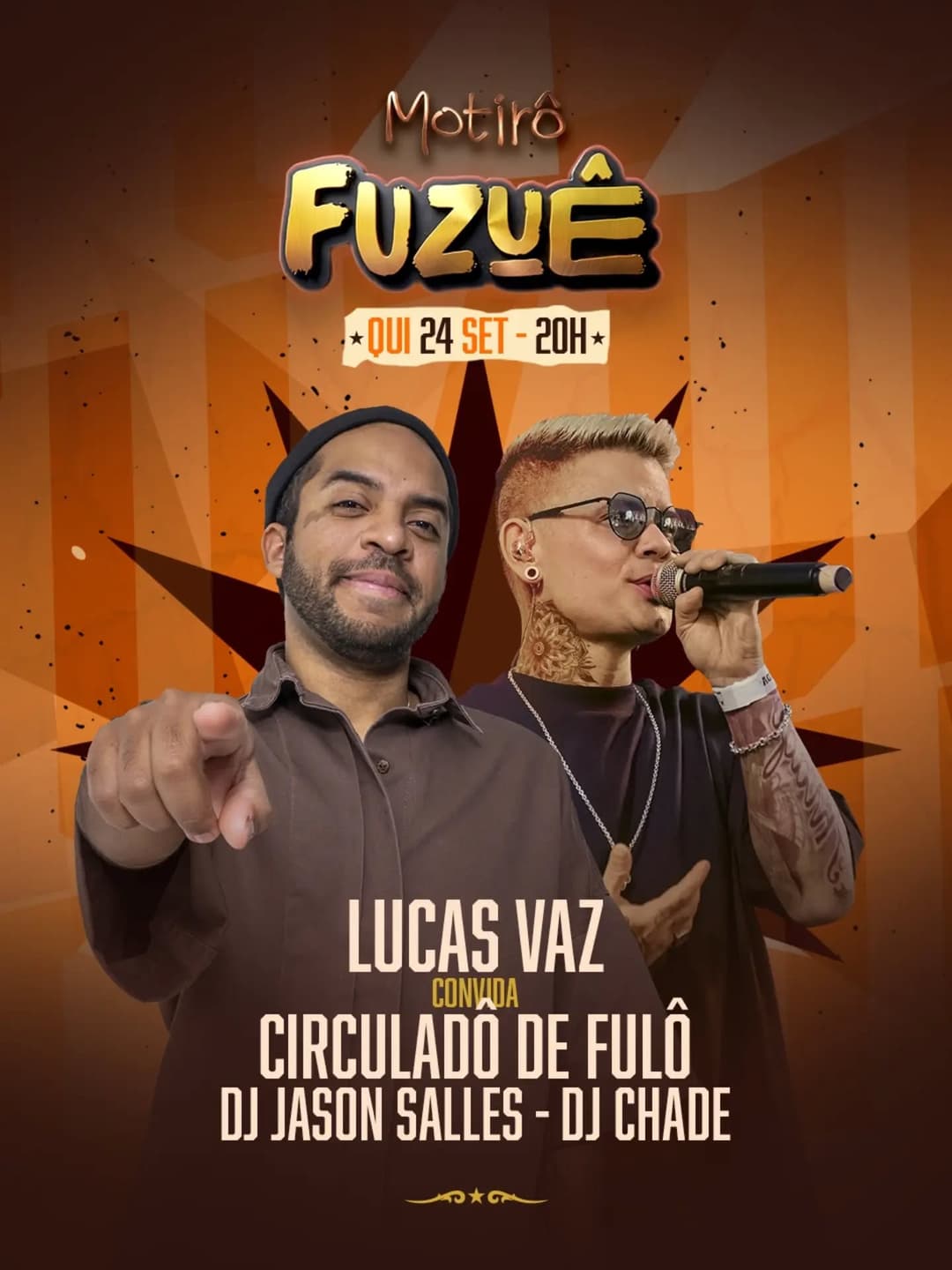 Flyer de Jason Salles, Circulador de Fulô e Chade