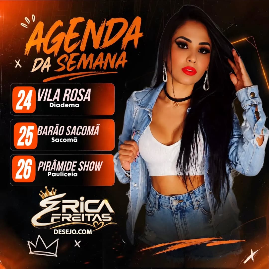 Flyer de Erica Desejo e Erica Freitas