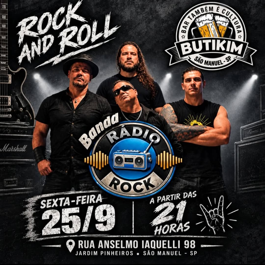 Flyer de Banda Rádio Rock
