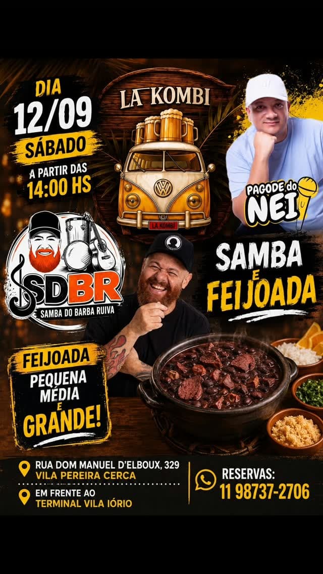 Flyer de Glauco Barba Ruiva e Pagode do Nei