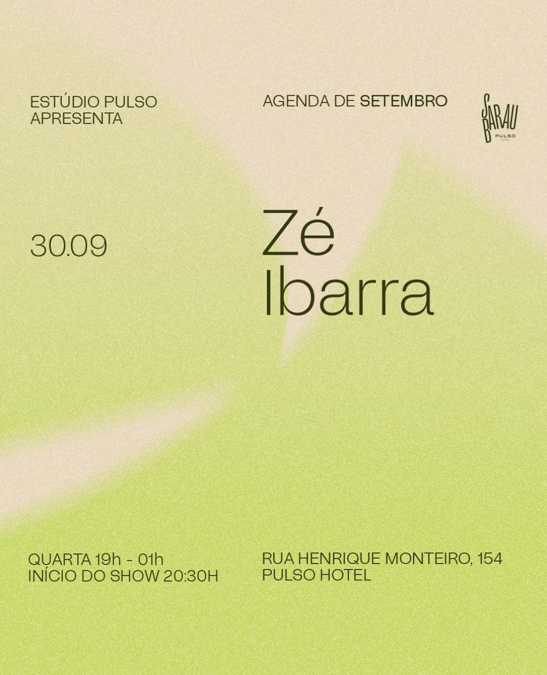 Flyer de Zé Ibarra