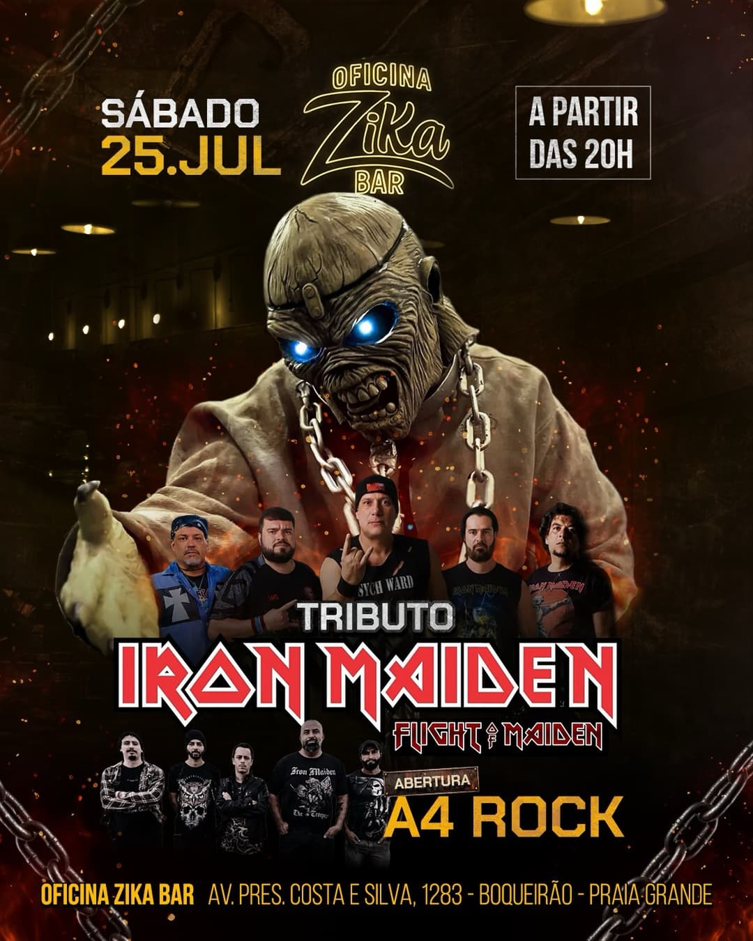 Flyer de A4 Rock e Flight of Maiden