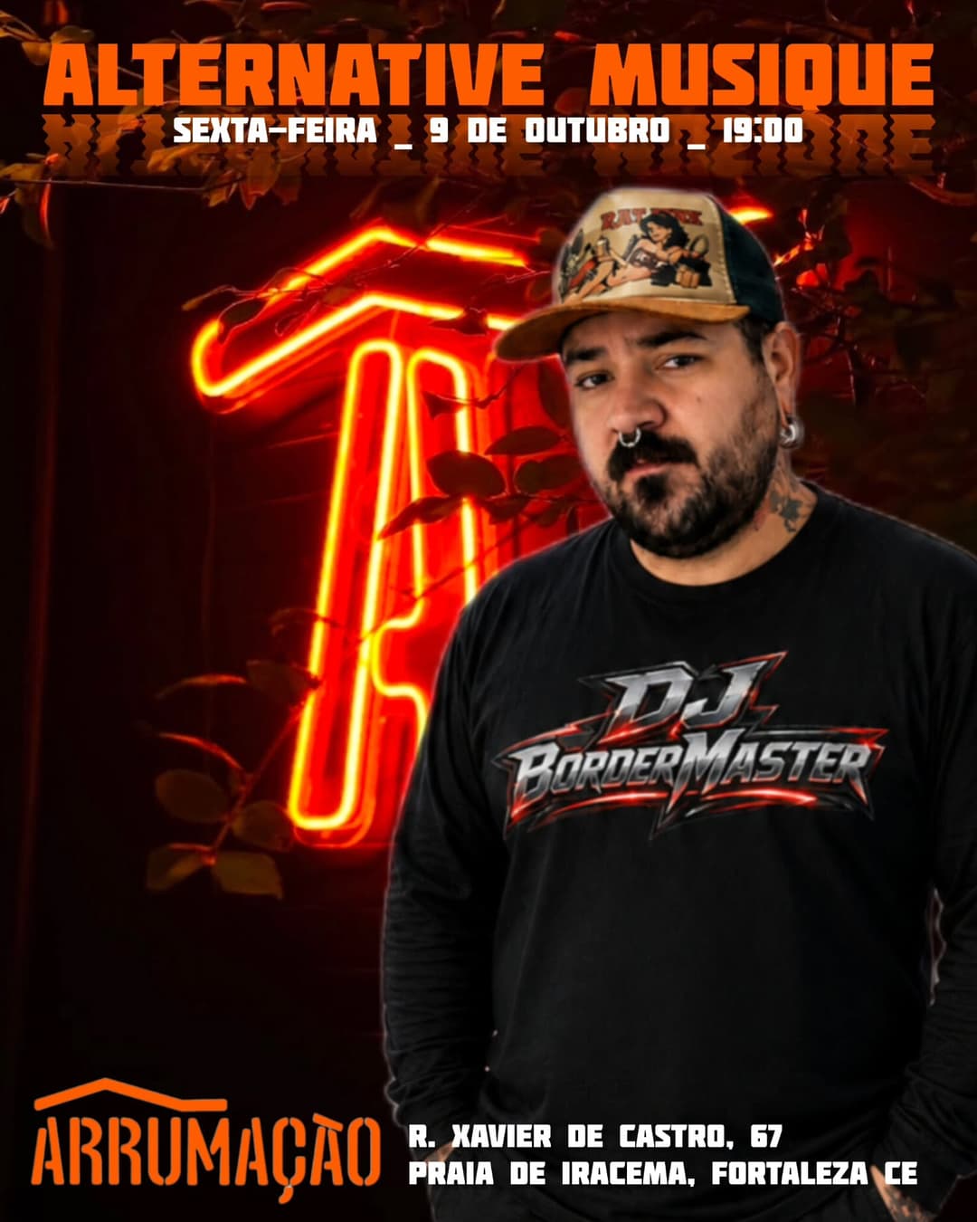 Flyer de DJ Border Master e Alternativa Music
