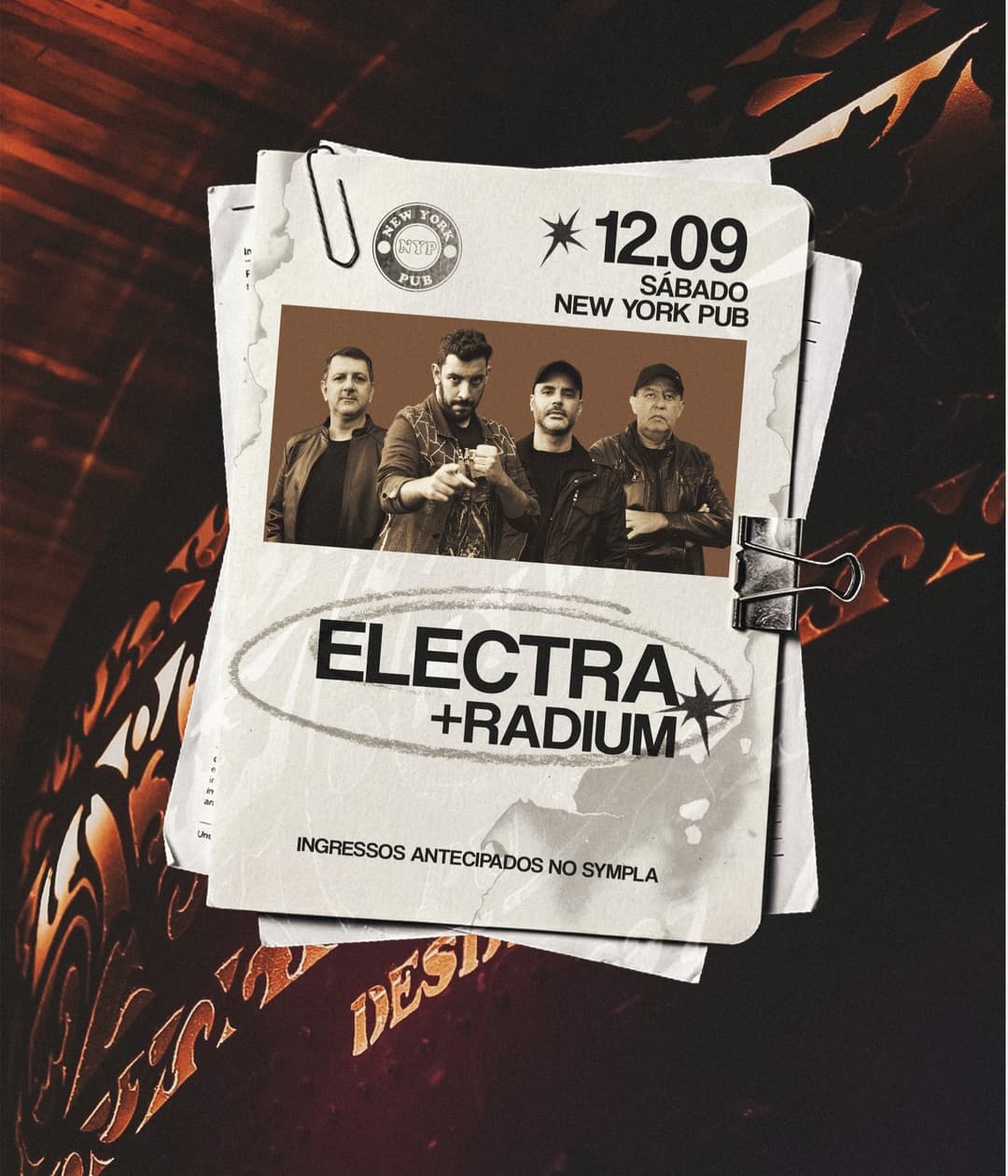 Flyer de Banda Electra e Radium