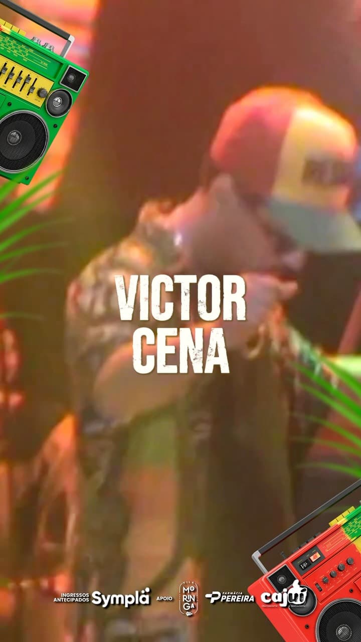 Flyer de Victor Cena, Guga Brito e Cleiton Rasta